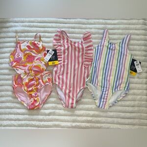 NWT 3 Piece Toddler Girl’s Size 4T/5T One-Piece Swimsuit Bundle